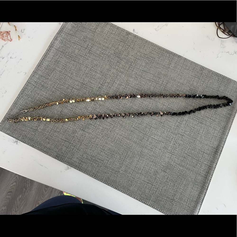 Beautiful gold, black and rose gold necklace